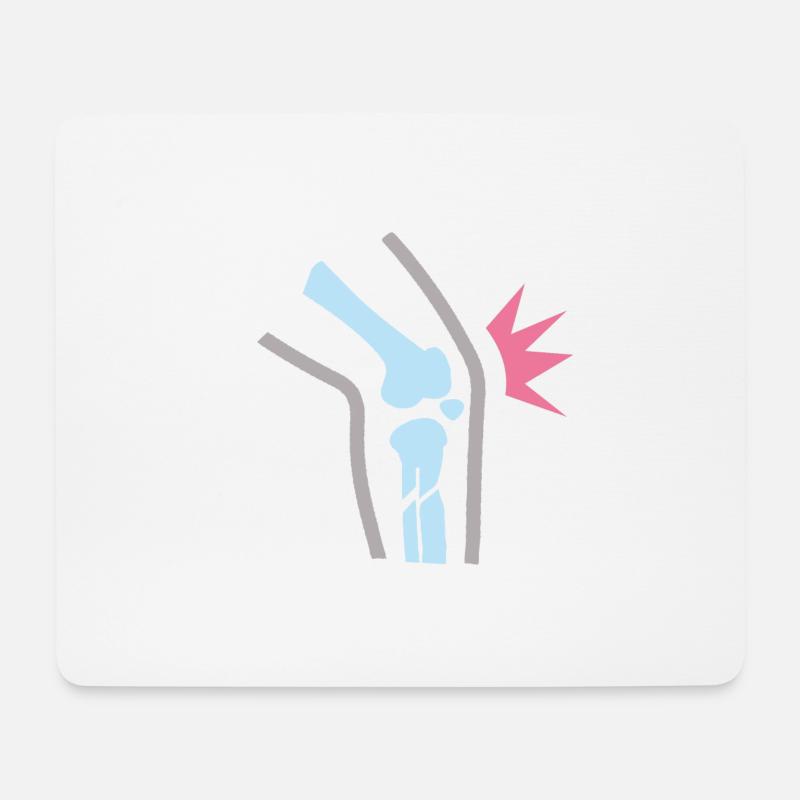 Knee pain - Mouse Pad (horizontal) - white