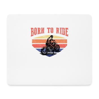Chopper motocycliste vintage cadeau rétro - Tapis de souris (format paysage) - blanc - Devant