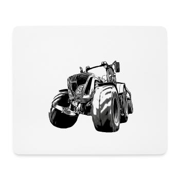 Tracteur - Tapis de souris (format paysage) - blanc - Devant