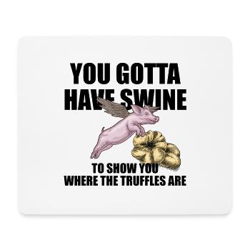 Truffle pig with wings - Mouse Pad (horizontal) - white - Front