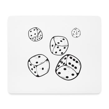 The dice are cast gift man woman player yams - Mouse Pad (horizontal) - white - Front
