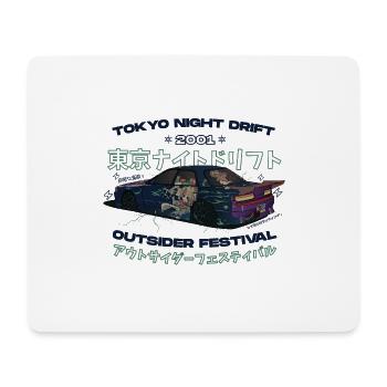 Tokyo Night Drift 2001 Outsider Festival (Blue) - Mousepad (Querformat) - Weiß - Vorne
