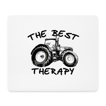 Tracteur - Tapis de souris (format paysage) - blanc - Devant