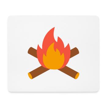 Lagerfeuer - Mousepad (Querformat) - Weiß - Vorne