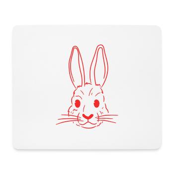 head drawing rabbit gift artwork - Mouse Pad (horizontal) - white - Front