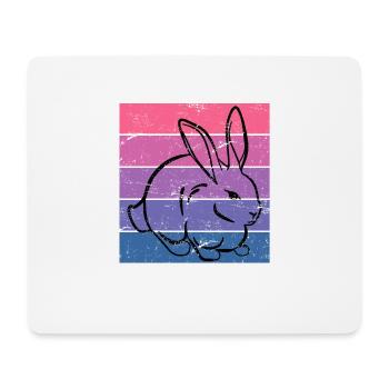 Lapins femmes cadeau rétro lapin animal de compagnie - Tapis de souris (format paysage) - blanc - Devant