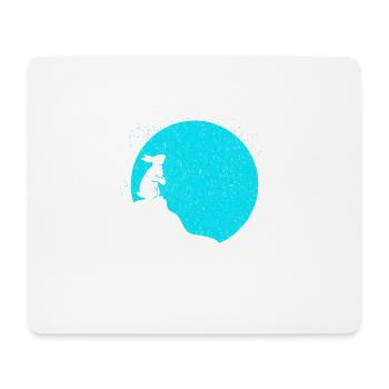 Full Moon Rabbit Gift Nature Wildlife Hunting - Mouse Pad (horizontal) - white - Front