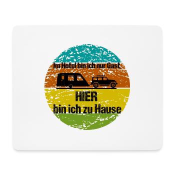 Camping - Mousepad (Querformat) - Weiß - Vorne