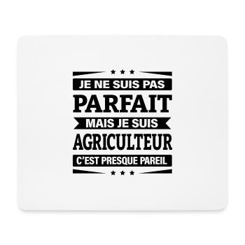 JE SUIS AGRICULTEUR - Tapis de souris (format paysage) - blanc - Devant