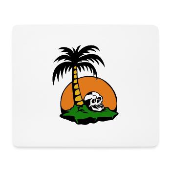 Crâne de plage - Tapis de souris (format paysage) - blanc - Devant