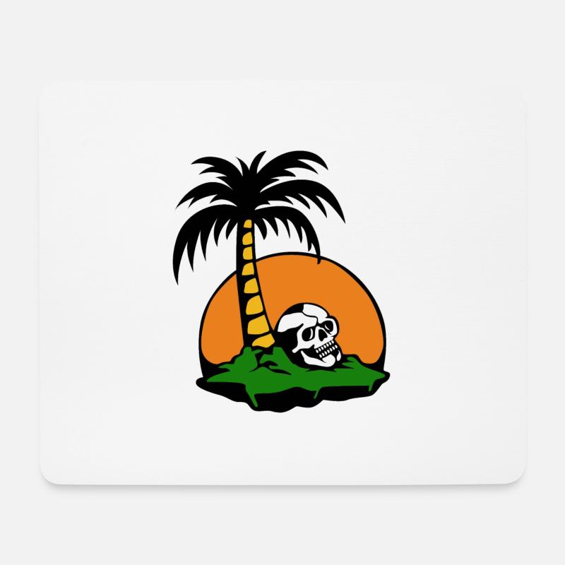 Strandschädel - Mousepad (Querformat) - Weiß
