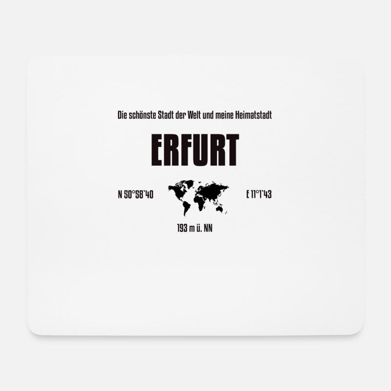 Erfurt schönste Stadt der Welt - Mousepad (Querformat) - Weiß