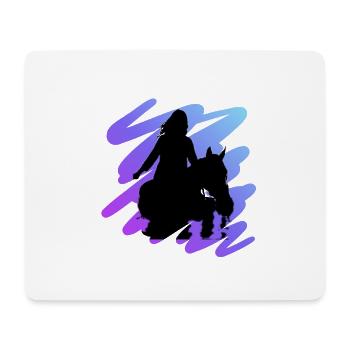 Cheval - Tapis de souris (format paysage) - blanc - Devant
