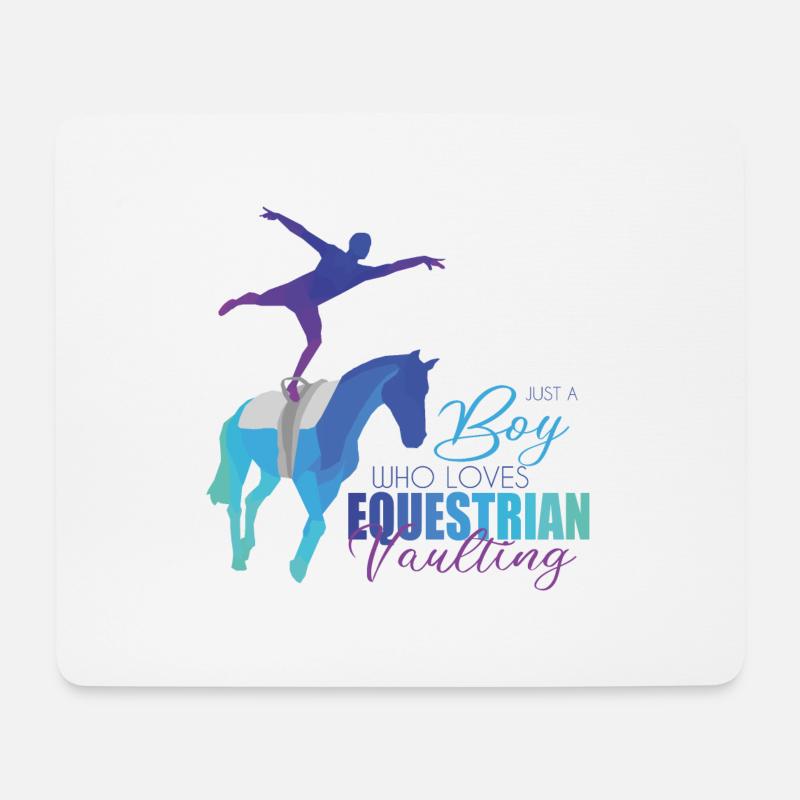 Voltigieren Pferd - Mousepad (Querformat) - Weiß