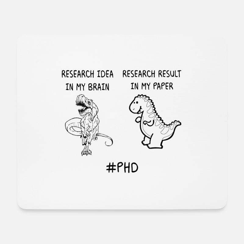 Research phd Student Geschenk - Mousepad (Querformat) - Weiß