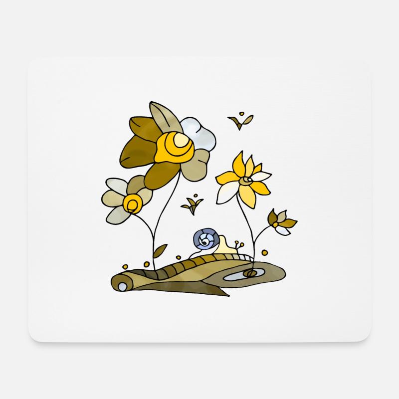 Blumen - Mousepad (Querformat) - Weiß