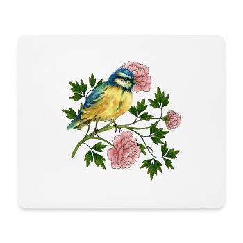 Colorful bird - Mouse Pad (horizontal) - white - Front