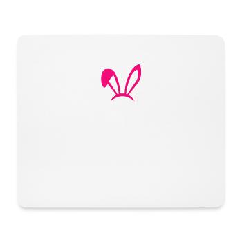 Ears Ears Heart Beat ECG Bunnies - Mouse Pad (horizontal) - white - Front
