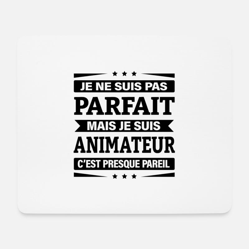 ANIMATEUR - Tapis de souris (format paysage) - blanc