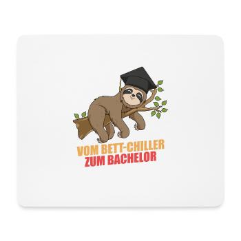 Bachelor Abschluss Geschenk Faultier Faul - Mousepad (Querformat) - Weiß - Vorne