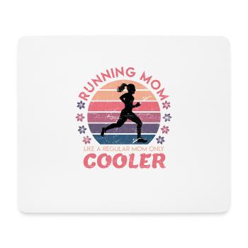 Cool Running Mom Marathon Frauen Vintage Geschenk - Mousepad (Querformat) - Weiß - Vorne