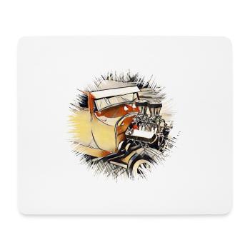 Voiture - Tapis de souris (format paysage) - blanc - Devant