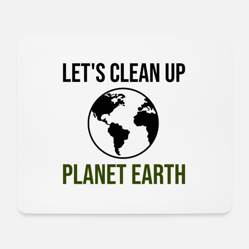 Säubern wir den Planeten Erde - Mousepad (Querformat) - Weiß