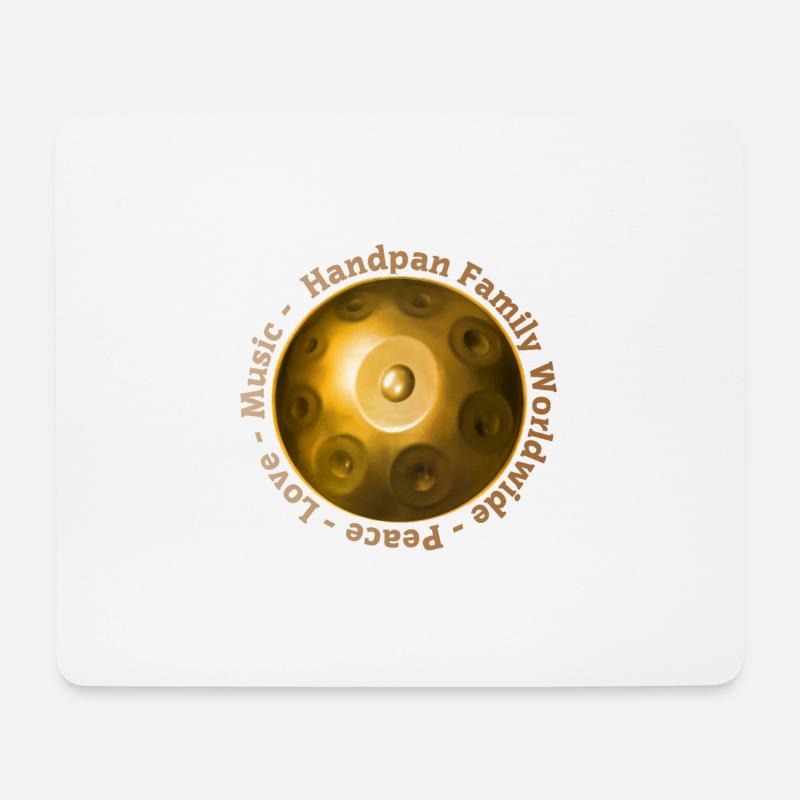 Handpan Family Worldwide - Mousepad (Querformat) - Weiß