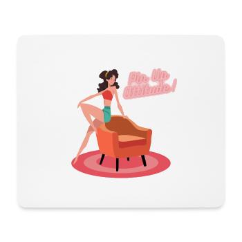 T-shirt pin up attitude fun christmas fun gift - Mouse Pad (horizontal) - white - Front