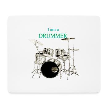 I am a Drummer Schlagzeuger Schlagzeug - Mousepad (Querformat) - Weiß - Vorne