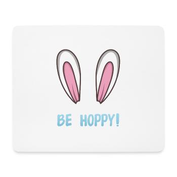 Osteregschenk ears bunnies saying be hoppy - Mouse Pad (horizontal) - white - Front