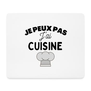 je peux pas j'ai cuisine recettes alimentation - Tapis de souris (format paysage) - blanc - Devant