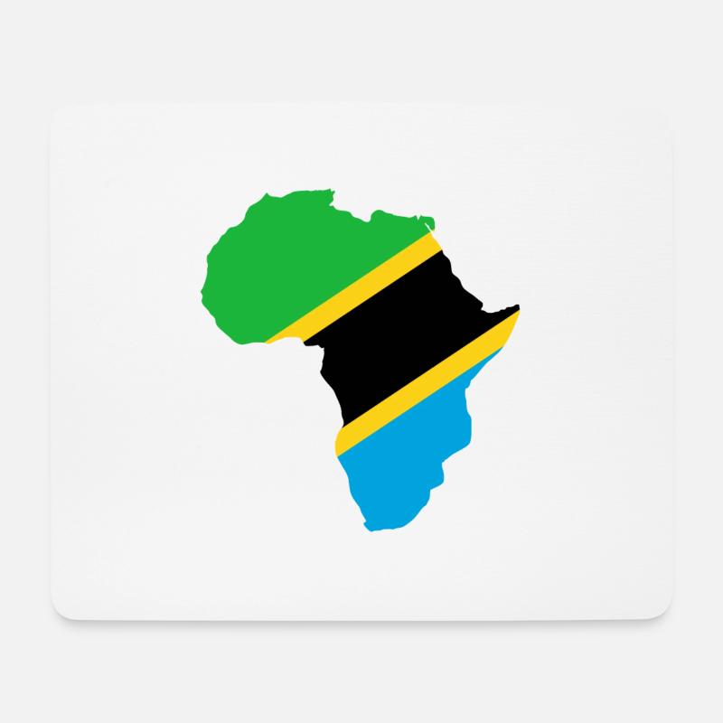 Tanzania flag - Mousepad (Querformat) - Weiß