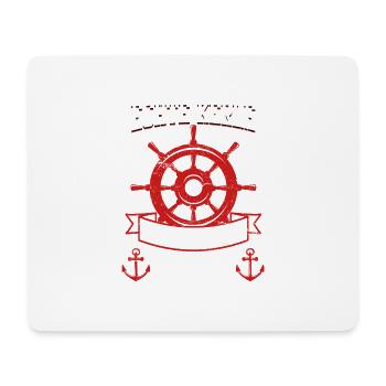 Echte Kerle fahren Boot Bootsfahrer Geschenk - Mousepad (Querformat) - Weiß - Vorne