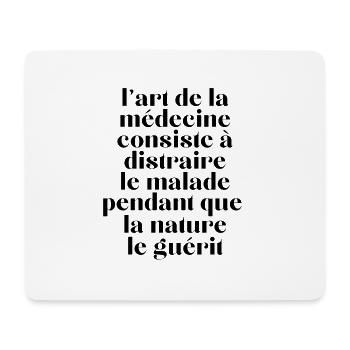 l'art de la médecine citation cadeau humour - Tapis de souris (format paysage) - blanc - Devant