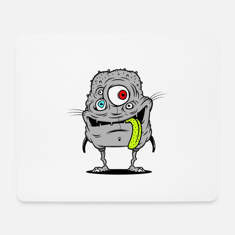 freaky troll - Mousepad (Querformat) - Weiß