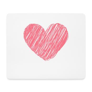 Herz - Mousepad (Querformat) - Weiß - Vorne