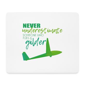 Gliding gliders - Mouse Pad (horizontal) - white - Front