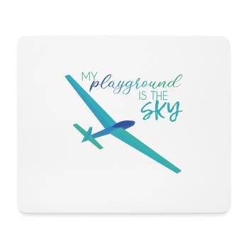 Gliding gliders - Mouse Pad (horizontal) - white - Front
