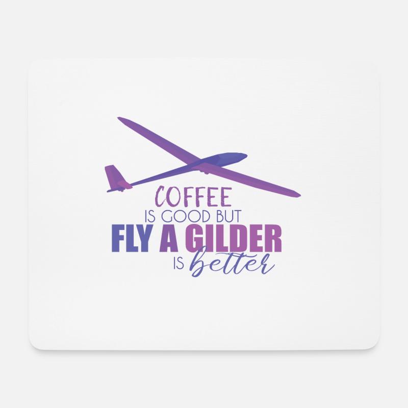 Segelfliegen Segelflieger - Mousepad (Querformat) - Weiß