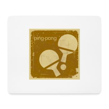 Vintage Ping Pong Ping - Mousepad (Querformat) - Weiß - Vorne
