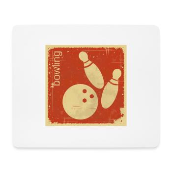 Bowling Vintage - Mousepad (Querformat) - Weiß - Vorne