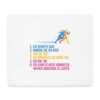 6 niveaux d’un coureur de marathon de course - Tapis de souris (format paysage) - blanc - Devant