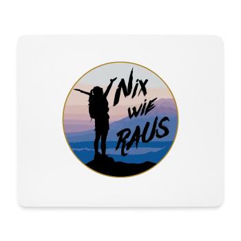 Nix wie Raus Klettern Bergsteigen - Mousepad (Querformat) - Weiß - Vorne