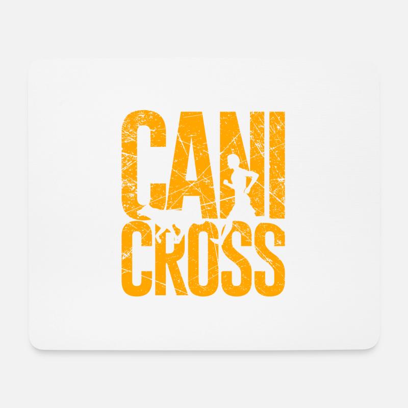 Canicross Laufen mit Hund Zughund Hundsport - Mousepad (Querformat) - Weiß