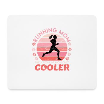 Running Mom Mutter Geschenk Damen Marathon Lauf - Mousepad (Querformat) - Weiß - Vorne
