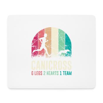 Canicross Laufen mit Hund Running Geschenk - Mousepad (Querformat) - Weiß - Vorne