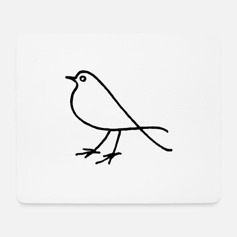 Nur ein Vogel - Mousepad (Querformat) - Weiß