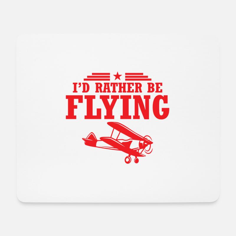 Flying Pilot aviation cadeau avion - Tapis de souris (format paysage) - blanc