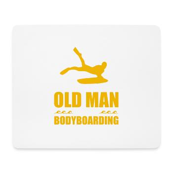 Never underestimate an old man who loves Bodyboard - Mousepad (Querformat) - Weiß - Vorne